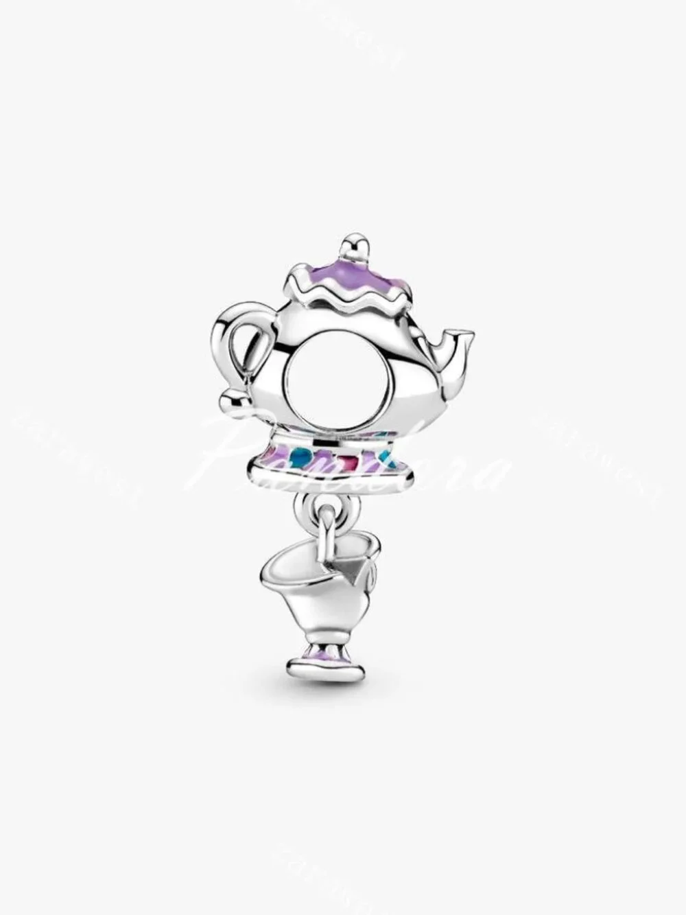 Pandora Disney Beauty and the Beast Mrs. Potts and Chip Dangle Charm